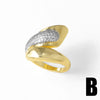 Wholesale Jewelry Copper 18K Gold Plated Geometric Butterfly Ring For Women