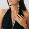 Wholesale Jewelry Copper Leaf Tassel Snake Bone Chain Choker Retro Style