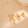 Wholesale Jewelry Copper Leaf Tassel Snake Bone Chain Choker Retro Style