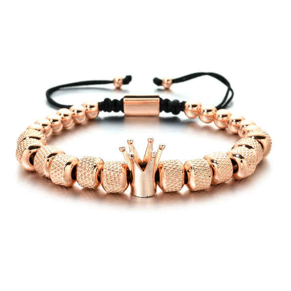 Wholesale Jewelry Copper Leopard Head Pineapple Beads Electroplated Unisex Bracelet