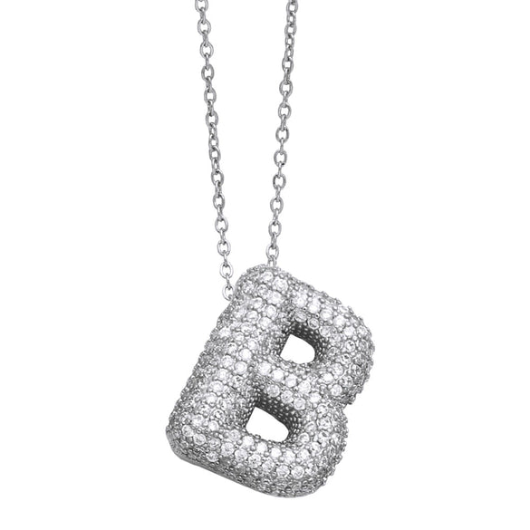 Wholesale Jewelry Copper Letter Necklace With Inlaid Zircon And Electroplating Design For Women On Ochain