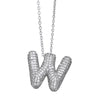 Wholesale Jewelry Copper Letter Necklace With Inlaid Zircon And Electroplating Design For Women On Ochain
