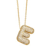 Wholesale Jewelry Copper Letter Necklace With Inlaid Zircon And Electroplating Design For Women On Ochain