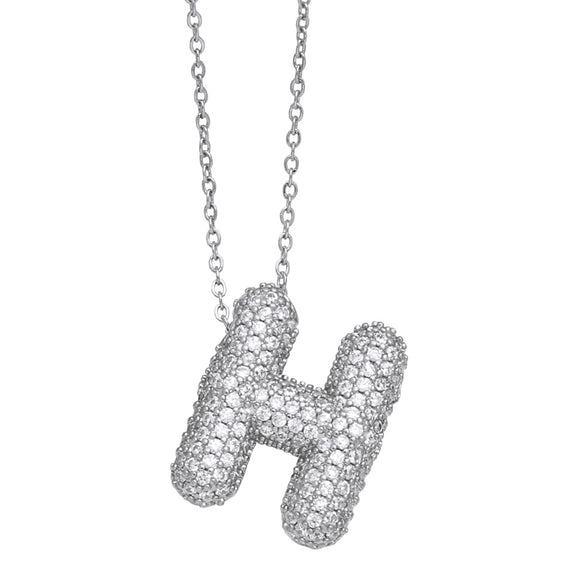 Wholesale Jewelry Copper Letter Necklace With Inlaid Zircon And Electroplating Design For Women On Ochain