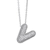 Wholesale Jewelry Copper Letter Necklace With Inlaid Zircon And Electroplating Design For Women On Ochain