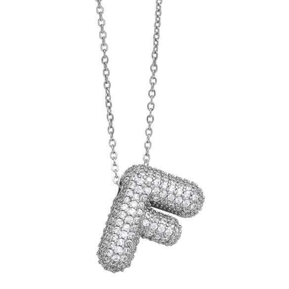 Wholesale Jewelry Copper Letter Necklace With Inlaid Zircon And Electroplating Design For Women On Ochain
