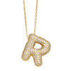 Wholesale Jewelry Copper Letter Necklace With Inlaid Zircon And Electroplating Design For Women On Ochain