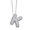 Wholesale Jewelry Copper Letter Necklace With Inlaid Zircon And Electroplating Design For Women On Ochain