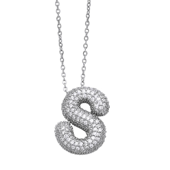 Wholesale Jewelry Copper Letter Necklace With Inlaid Zircon And Electroplating Design For Women On Ochain