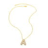 Wholesale Jewelry Copper Letter Necklace With Inlaid Zircon And Electroplating Design For Women On Ochain