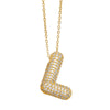 Wholesale Jewelry Copper Letter Necklace With Inlaid Zircon And Electroplating Design For Women On Ochain