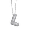 Wholesale Jewelry Copper Letter Necklace With Inlaid Zircon And Electroplating Design For Women On Ochain