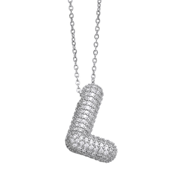 Wholesale Jewelry Copper Letter Necklace With Inlaid Zircon And Electroplating Design For Women On Ochain