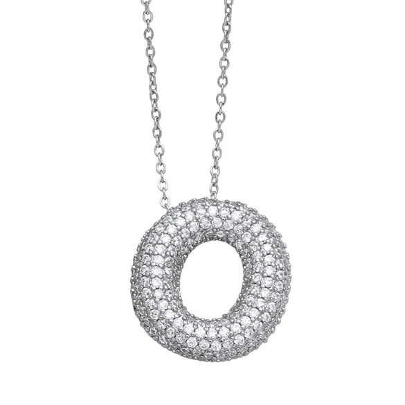 Wholesale Jewelry Copper Letter Necklace With Inlaid Zircon And Electroplating Design For Women On Ochain