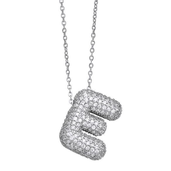 Wholesale Jewelry Copper Letter Necklace With Inlaid Zircon And Electroplating Design For Women On Ochain