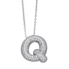 Wholesale Jewelry Copper Letter Necklace With Inlaid Zircon And Electroplating Design For Women On Ochain