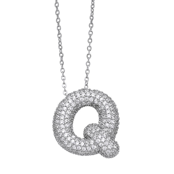 Wholesale Jewelry Copper Letter Necklace With Inlaid Zircon And Electroplating Design For Women On Ochain