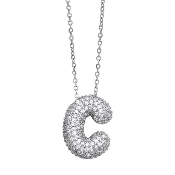 Wholesale Jewelry Copper Letter Necklace With Inlaid Zircon And Electroplating Design For Women On Ochain