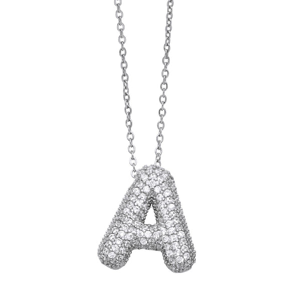 Wholesale Jewelry Copper Letter Necklace With Inlaid Zircon And Electroplating Design For Women On Ochain