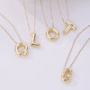 Wholesale Jewelry Copper Letter Pendant Necklace Electroplated Fashion Simple