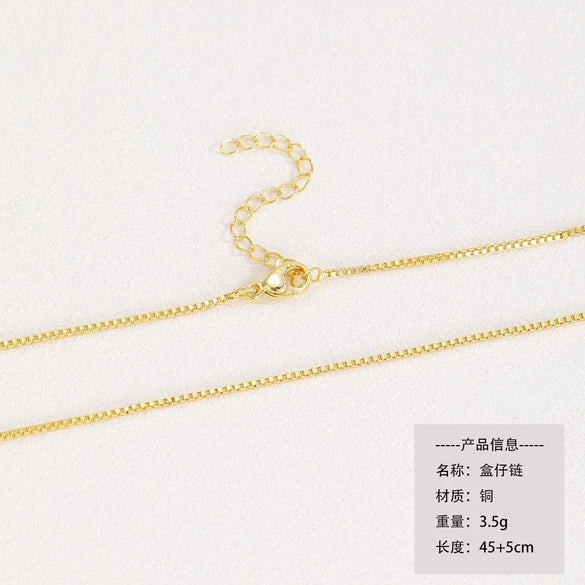 Wholesale Jewelry Copper Letter Pendant Necklace Electroplated Fashion Simple