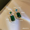 Wholesale Jewelry Copper Light Luxury Geometric Plant Flowers Zircon Mixed Gem Inlay Earrings Necklace Ring