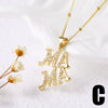 Wholesale Jewelry Copper Love Heart Pendant Necklace With O Word Chain Electroplating For Women