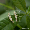 Wholesale Jewelry Copper Microinlaid Zircon Olive Branch Leaf Women's Earrings