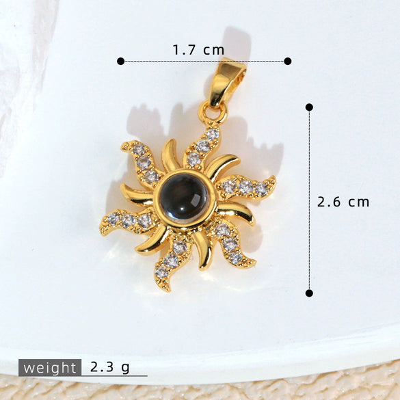 Wholesale Jewelry Copper Microinlaid Zircon Projection Pendant Necklace Light Luxury Highend With Electroplating Letters Numbers Text Pattern