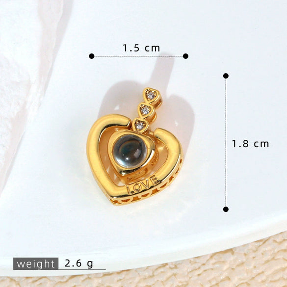 Wholesale Jewelry Copper Microinlaid Zircon Projection Pendant Necklace Light Luxury Highend With Electroplating Letters Numbers Text Pattern