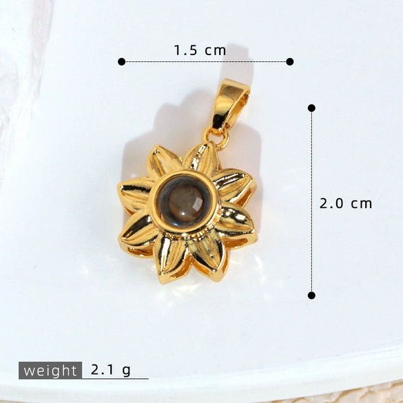 Wholesale Jewelry Copper Microinlaid Zircon Projection Pendant Necklace Light Luxury Highend With Electroplating Letters Numbers Text Pattern