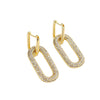 Wholesale Jewelry Copper Microinlaid Zircon Ushaped Cartoon Style Electroplated Women's Earrings