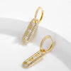 Wholesale Jewelry Copper Microinlaid Zircon Ushaped Cartoon Style Electroplated Women's Earrings
