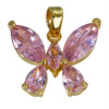 Wholesale Jewelry Copper Micropaved Animal Zodiac Butterfly Pendant Necklace And Earrings