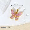 Wholesale Jewelry Copper Micropaved Animal Zodiac Butterfly Pendant Necklace And Earrings