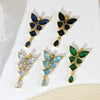 Wholesale Jewelry Copper Micropaved Cartoon Animal Zodiac Tassel Butterfly Pendant Necklace And Earrings Accessories