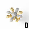 Wholesale Jewelry Copper Minimalist Flower Open Ring With Electroplating For Women