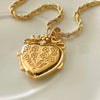 Wholesale Jewelry Copper Minimalist Geometric Heart Shape Electroplating Pendant Necklace With Twist Chain