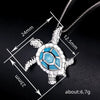 Wholesale Jewelry Copper Mixed Gemstone Inlay Geometric Turtle Cute Style Electroplating Necklace Pendant
