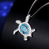 Wholesale Jewelry Copper Mixed Gemstone Inlay Geometric Turtle Cute Style Electroplating Necklace Pendant