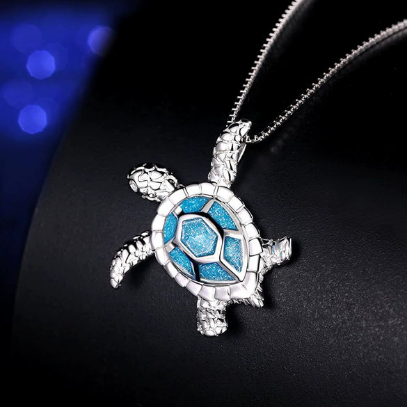 Wholesale Jewelry Copper Mixed Gemstone Inlay Geometric Turtle Cute Style Electroplating Necklace Pendant