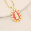 Wholesale Jewelry Copper Multicolor Lady Pendant With Micro Inlaid Zircon And Dripping Oil Design