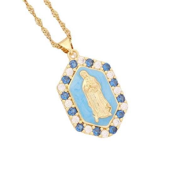 Wholesale Jewelry Copper Multicolor Lady Pendant With Micro Inlaid Zircon And Dripping Oil Design