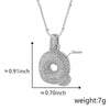 Wholesale Jewelry Copper Necklace With Electroplated Inlaid Zircon And Letter Pattern