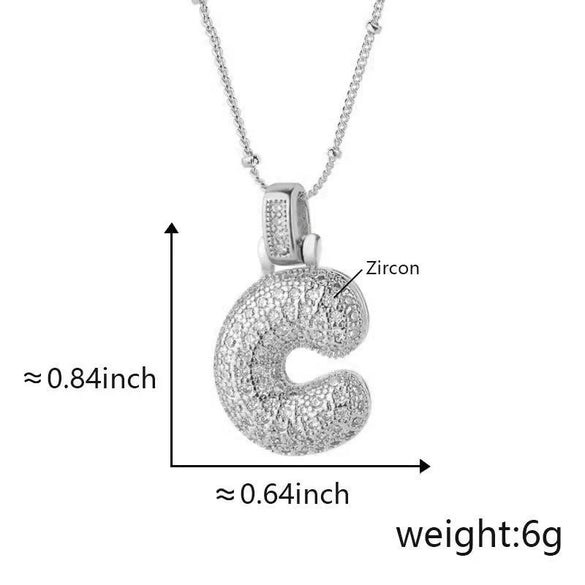 Wholesale Jewelry Copper Necklace With Electroplated Inlaid Zircon And Letter Pattern