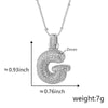 Wholesale Jewelry Copper Necklace With Electroplated Inlaid Zircon And Letter Pattern