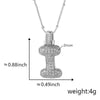 Wholesale Jewelry Copper Necklace With Electroplated Inlaid Zircon And Letter Pattern