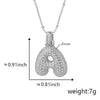 Wholesale Jewelry Copper Necklace With Electroplated Inlaid Zircon And Letter Pattern