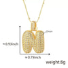 Wholesale Jewelry Copper Necklace With Electroplated Inlaid Zircon And Letter Pattern