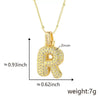 Wholesale Jewelry Copper Necklace With Electroplated Inlaid Zircon And Letter Pattern